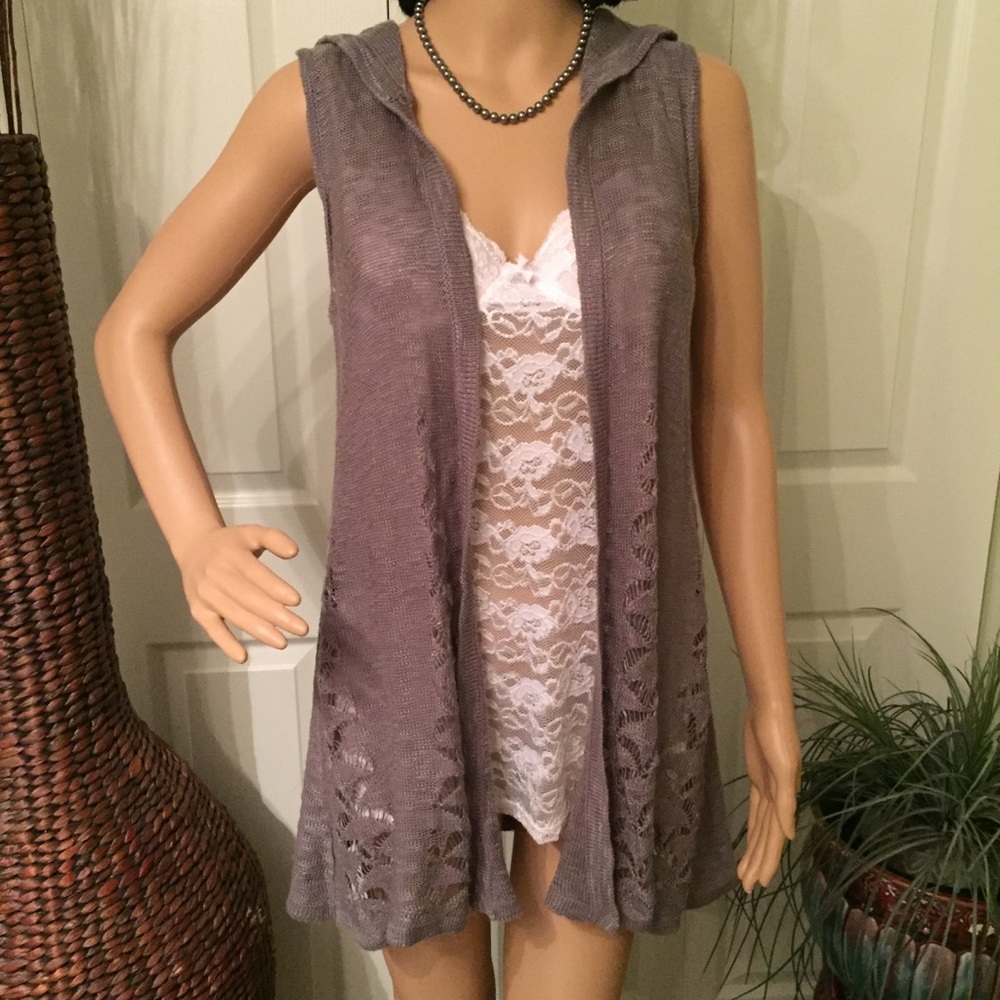 Belldini Hoodie Cardigan Knit Sweater